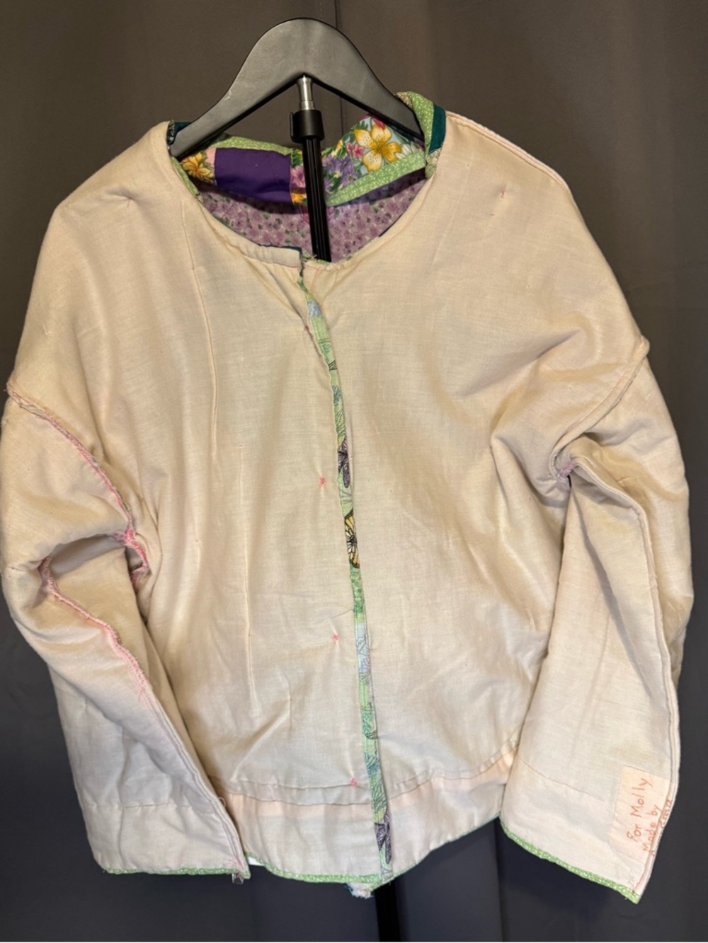 Quilted Floral Patchwork Bomber Jacket - Multicolor - Picture 3 of 5